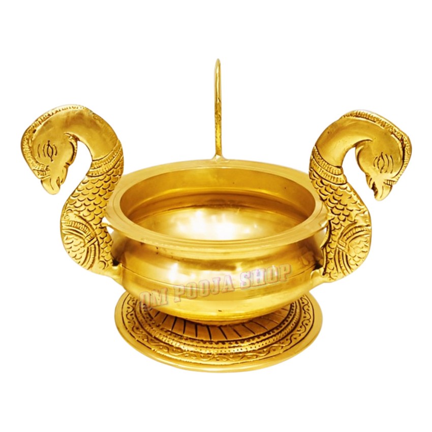 Peacock Urli Bowl in Brass