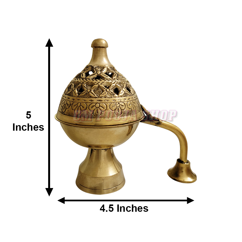 5 SOLID BRASS ALADDIN LAMP - Genie Lamps - INCENSE 