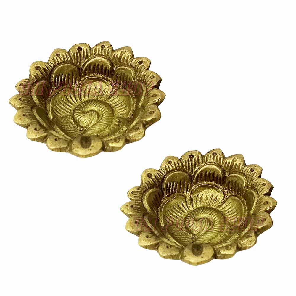 brass diya set