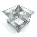 Stainless Steel Hawan Kund With Base Size (22x22x14.5 cm)