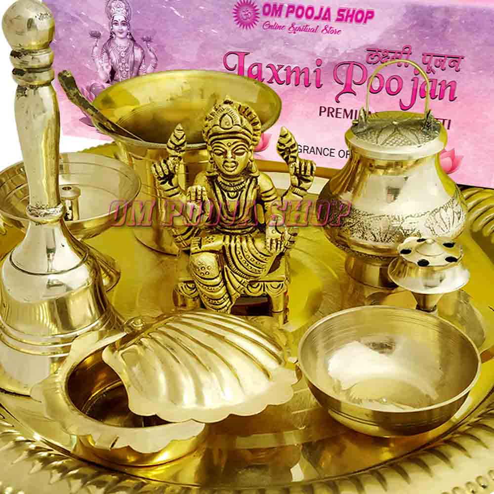 Brass Pooja Thali Set - Pooja Samagri Store