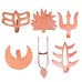 Holy Tilak Maker Stamp Set in Copper / Tripund, Surya, Chandra, Trishul, Prabhu Vishnu, Mahakal Bindi Teeka