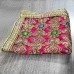 Flower Embroidery Chunari Magenta Color For Devi - 1/2 Meter