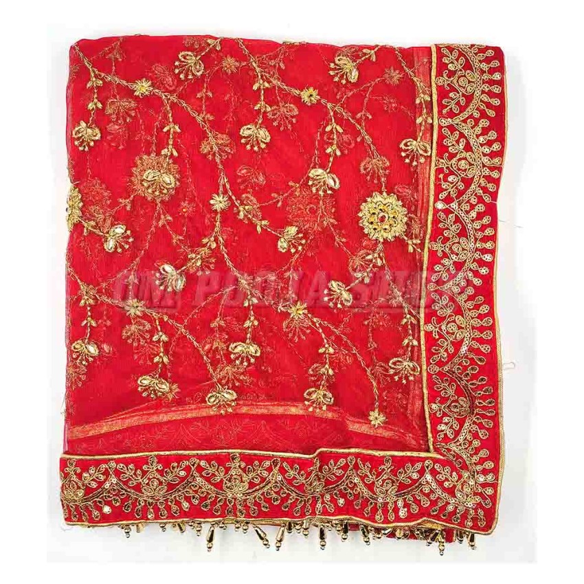 Flora Style Dulhan Ki Chunri with Fancy Border - 2 Meter