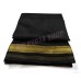 Black Dhoti with Shawl in Silk with Golden Border