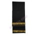 Black Dhoti with Shawl in Silk with Golden Border