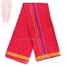 Devotional Priest Maroon Cotton Dhoti & Shawl (Angavastram) Set with Golden Border