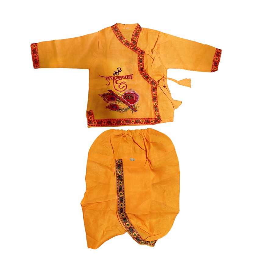 Krishna Dress And Shringar for Baby Boys & baby Girls For Janmasti Festival - 3 Month To 3 Years