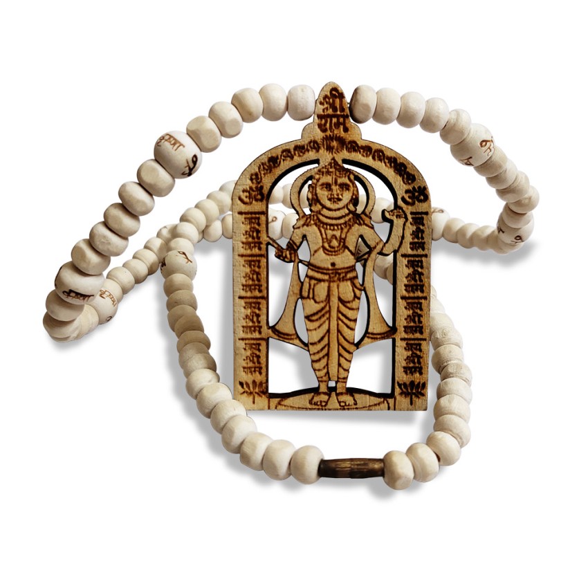 Original Ram Lala Tulsi Mala With Ram Lala Pendant