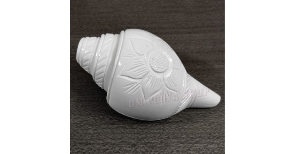 Indian Shankh, Shank, Shonkho Blowing Conch Shell White Shankh, White Blowing Shankha, Blowing Conch top Shell, Sanka For Blowing, Home Decor