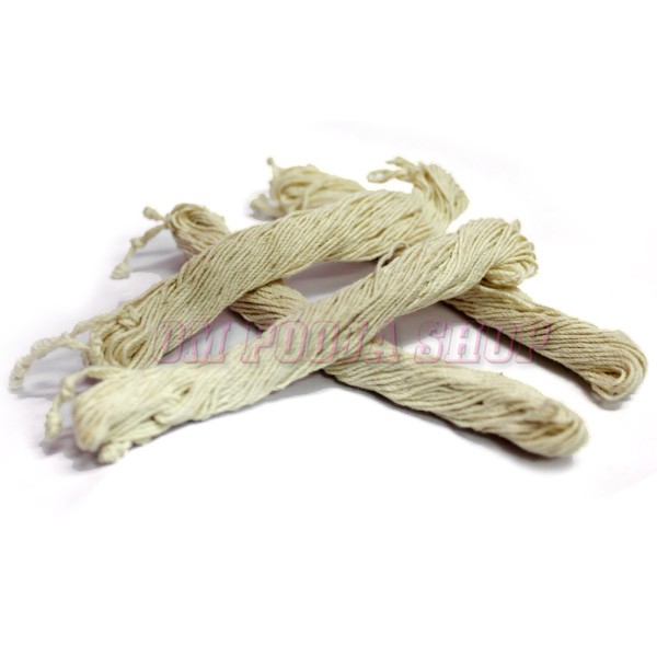 Buy White Cotton Pooja Thread, cotton Thread Online For Vat