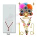 Shri Banke Bihari Ji Shringar Jewellery Set - Crown Necklace Flute Stick Earring Armlet