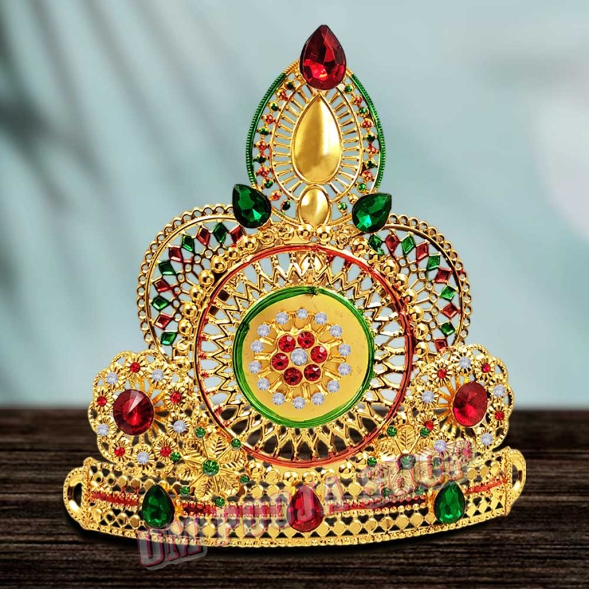 Deity Crown Mukut Size- 6 x 6.25 inches