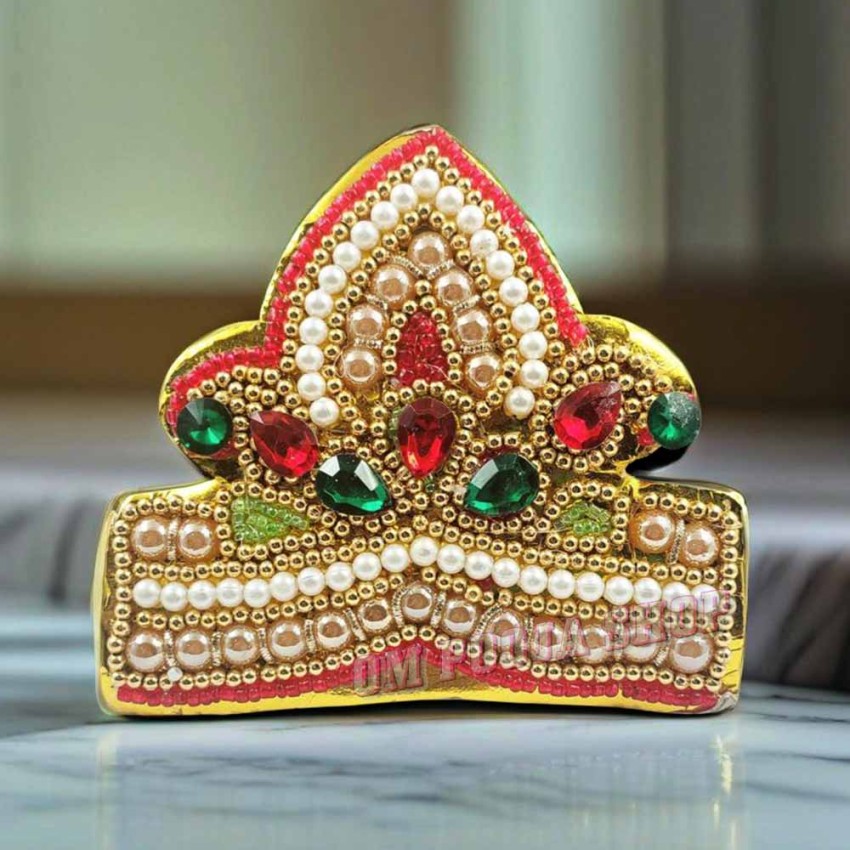 Multi Color Moti Crown for Statue - Size: 4.25 x 4.5 inches