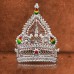 Vintage Antique Design Handmade Mukut (Crown) in Pure Silver (6.25 x 4.5 inches)