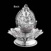 Gajalakshmi Diya on Lotus in Pure Silver