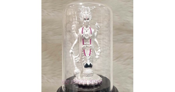 shri vishnu silver idol divine 1 1