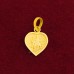 Ambe Mata Heart Design Pendant in Pure Silver & Pure Gold - Size: 13x18 mm