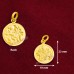 Ambe Mata Round Pendant in Pure Silver & Pure Gold - Size: 19x23 mm