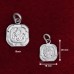 Sanatan AUM Designer Square Shape Pendant in Pure Silver & Pure Gold - Size: 16x20 mm