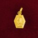 Blessing Lord Ganesh Designer Locket in Pure Silver & Pure Gold - Size: 13x20 mm