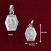 Blessing Lord Ganesh Designer Locket in Pure Silver & Pure Gold - Size: 13x20 mm