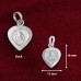 Shri Ganpati Heart Shape Designer Pendant in Pure Silver & Pure Gold - Size: 13x19 mm