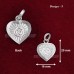 Heart Shape Designer Sacred Om Pendant in Pure Silver & Pure Gold