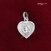 Heart Shape Designer Sacred Om Pendant in Pure Silver & Pure Gold