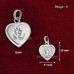 Heart Shape Designer Sacred Om Pendant in Pure Silver & Pure Gold