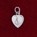 Heart Shape Saibaba Locket in Pure Silver & Pure Gold - Size: 13x18 mm