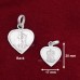 Heart Shape Tirupatiji Pendant  in Pure Silver & Pure Gold - Size: 17x20 mm