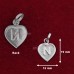 N Letter Pendant in Pure Silver & Pure Gold - Size: 15x19 mm