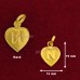 N Letter Pendant in Pure Silver & Pure Gold - Size: 15x19 mm