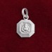 Octagon Shape Ganeshji Designer Pendant in Pure Silver & Pure Gold - Size: 13x17 mm