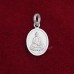 Oval Shape Lord Buddha Pendant in Pure Silver & Pure Gold - Size: 13x22 mm