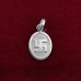 Oval Shape Swastika Pendant in Pure Silver & Pure Gold - Size: 15x22 mm