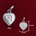 P Letter Pendant in Pure Silver & Pure Gold - Size: 15x19 mm