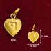 P Letter Pendant in Pure Silver & Pure Gold - Size: 15x19 mm