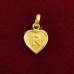 R Letter Pendant in Pure Silver & Pure Gold - Size: 15x19 mm