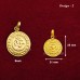 Round Shape Designer Sacred Om Pendant in Pure Silver & Pure Gold