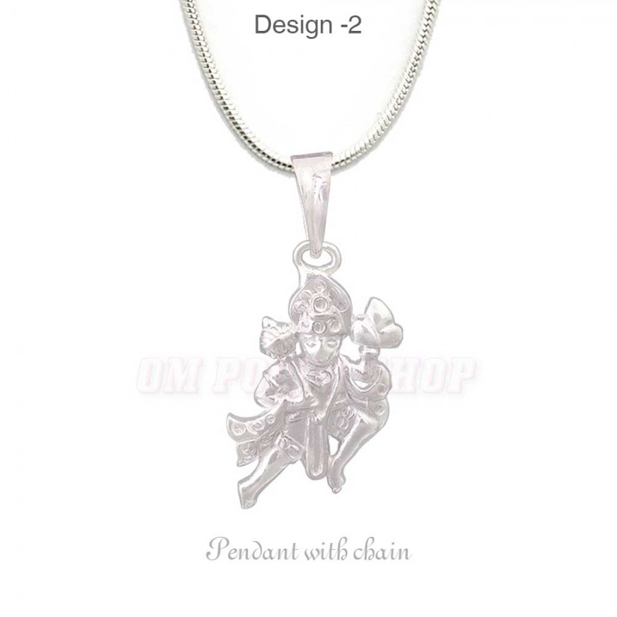 Buy Hanuman Ji Fly Pose Locket in Sterling Silver online