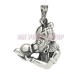 Hanuman Blowing Shankh Pendant in Sterling Silver