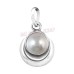 Pure Silver Half Moon Pearl Pendant