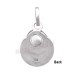 Pure Silver Half Moon Pearl Pendant