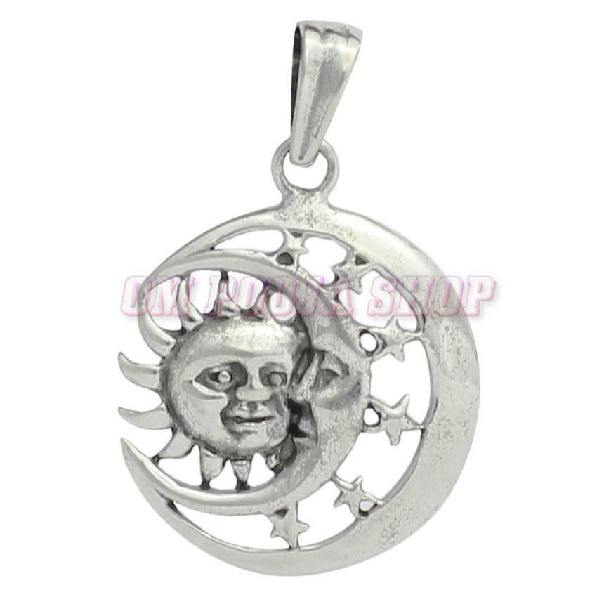 Surya Chandra Locket in Pure Sterling Silver