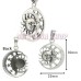 Surya Chandra Locket in Pure Sterling Silver