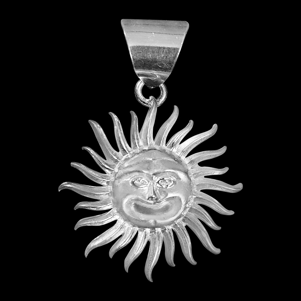 Lord Surya Laughing Pendant in 925 Pure Silver online