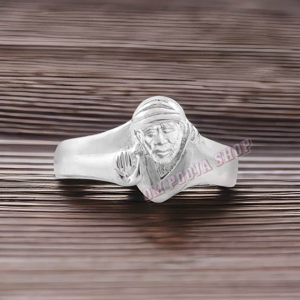 Sai Baba Ring in Pure Sterling Silver 1 1