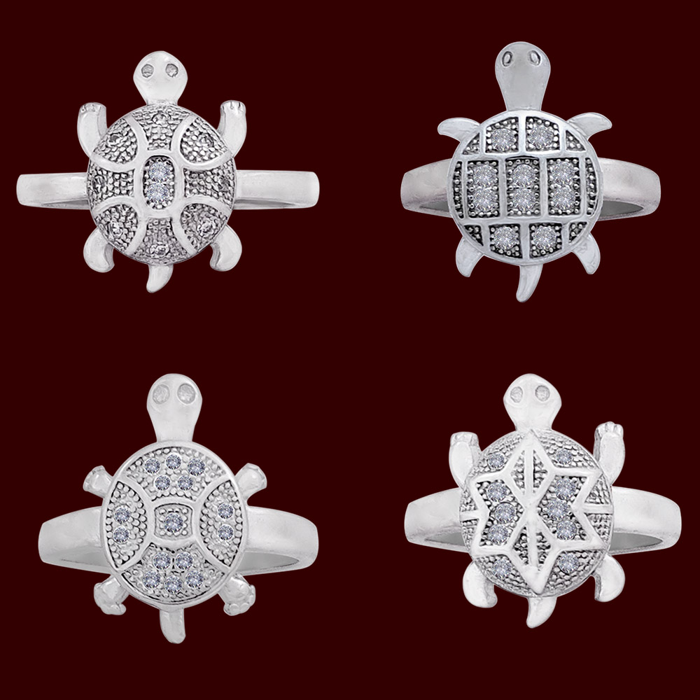 Buy Gulabo Silver 92.5 Tortoise Ring Online - Unniyarcha